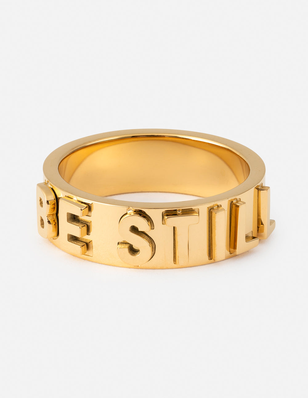 Be Still 3D Letter Ring