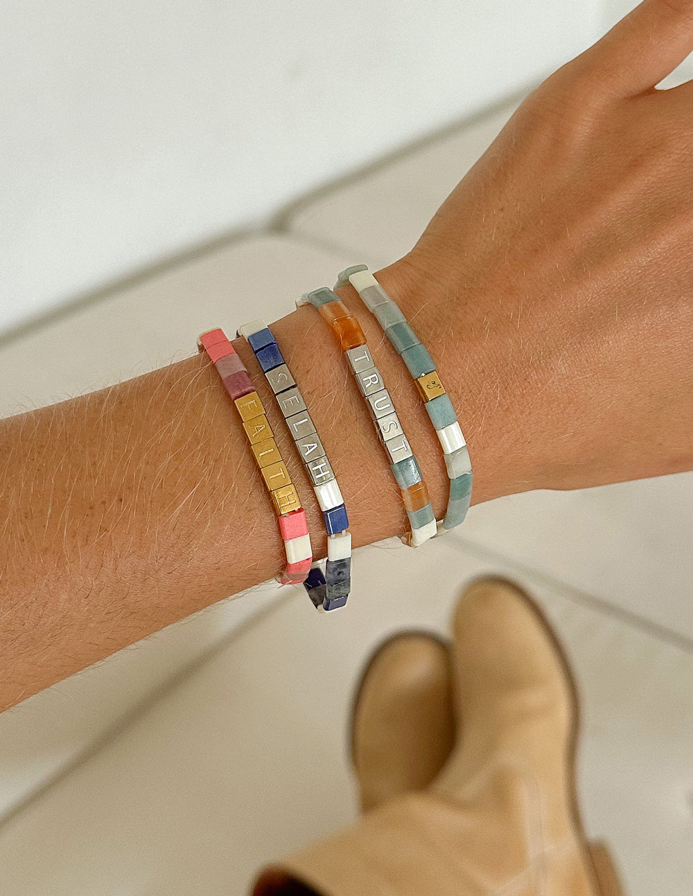 Selah Tile Letter Bracelet
