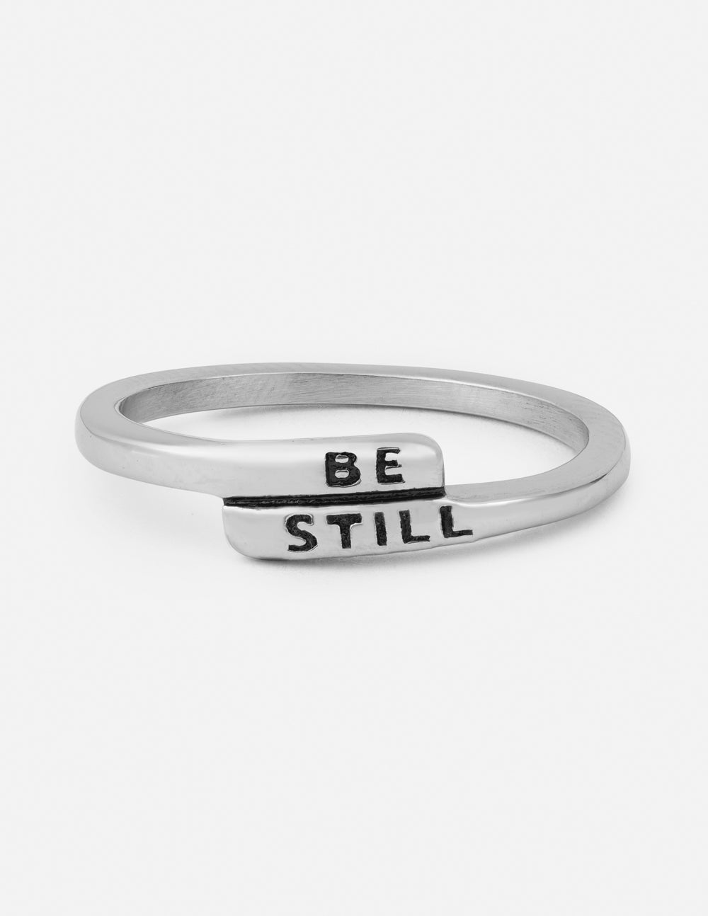 Silver Be Still Ring